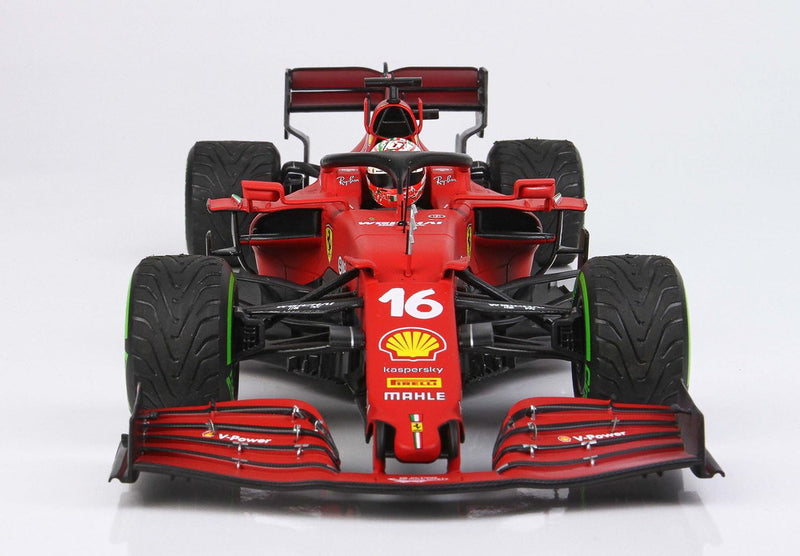 ギャラリービューアに画像をロードする, 【予約】Ferrari SF21 メイドインイタリー＆エミリアロマーニャGP C.ルクレール N.16 グリーンインターミディエイトタイヤ/ BBR 1/18 600台限定ミニカー
