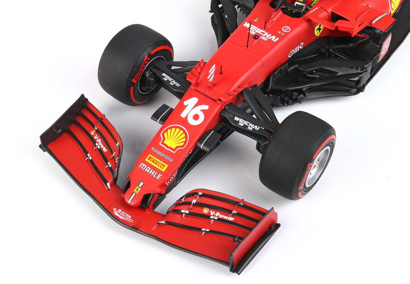 ギャラリービューアに画像をロードする, 【予約】Ferrari SF21 メイドインイタリー＆エミリアロマーニャGP C.ルクレール N.16 レッドソフトタイヤ/ BBR 1/18 100台限定ミニカー
