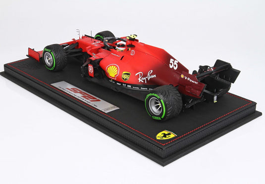 【予約】Ferrari SF21 メイドインイタリー＆エミリアロマーニャGP C.サインツ N.55 グリーンインターミディエイトタイヤ/ BBR 1/18 250台限定ミニカー
