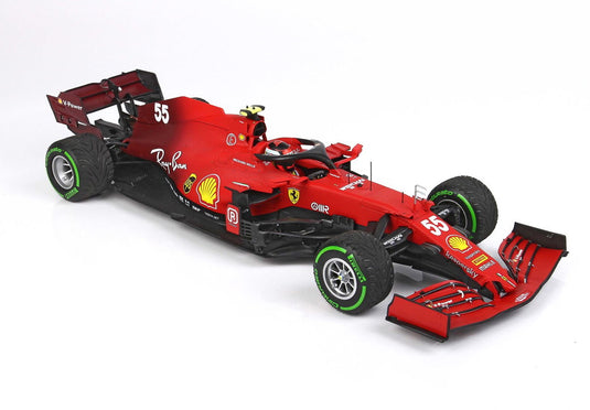 【予約】Ferrari SF21 メイドインイタリー＆エミリアロマーニャGP C.サインツ N.55 グリーンインターミディエイトタイヤ/ BBR 1/18 250台限定ミニカー