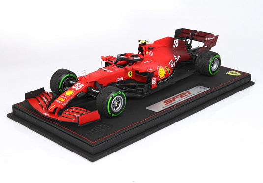 【予約】Ferrari SF21 メイドインイタリー＆エミリアロマーニャGP C.サインツ N.55 グリーンインターミディエイトタイヤ/ BBR 1/18 250台限定ミニカー