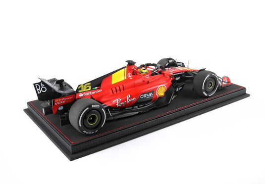 FERRARI F1 SF-23 TEAM スクーデリア・フェラーリ N 16 4位 モンツァ イタリアGP 2023 シャルル・ルクレール  レッドブラックイエロー/BBR 1/18ミニカー 180台限定