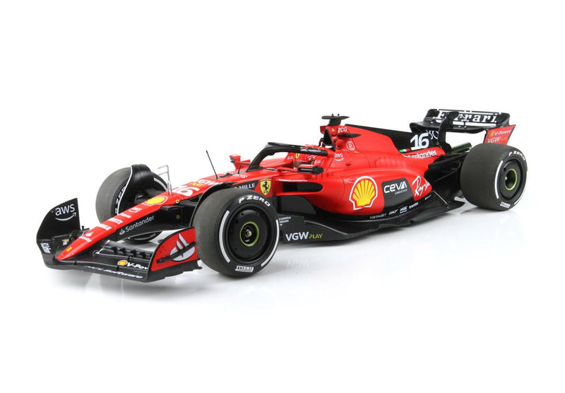 ギャラリービューアに画像をロードする, FERRARI F1 SF 23 TEAM SCUDERIA FERRARI N 16 4th SINGAPORE GP 2023 CHARLES LECLERC RED BLACK/BBR 1/18ミニカー 60台限定
