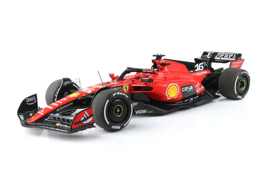 FERRARI F1 SF 23 TEAM SCUDERIA FERRARI N 16 4th SINGAPORE GP 2023 CHARLES LECLERC RED BLACK/BBR 1/18ミニカー 60台限定