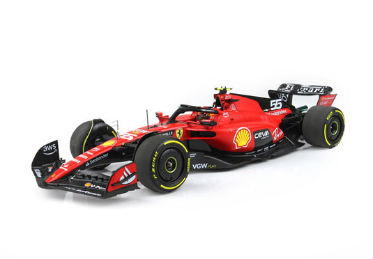 FERRARI F1 SF 23 TEAM SCUDERIA FERRARI N 55 BELGIUM GP 2023 CARLOS SAINZ RED BLACK/BBR 1/18ミニカー