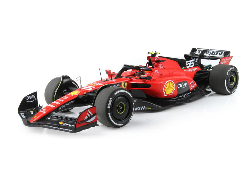 ギャラリービューアに画像をロードする, FERRARI F1 SF 23 TEAM SCUDERIA FERRARI N 55 WINNER SINGAPORE GP 2023 CARLOS SAINZ RED BLACK/BBR 1/18ミニカー 180台限定
