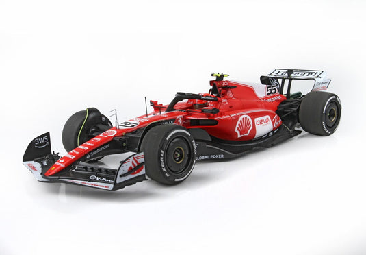 FERRARI - F1  SF-23 TEAM SCUDERIA FERRARI N 55 LAS VEGAS USA GP 2023 CARLOS SAINZ - RED WHITE BLACK/BBR 1/18ミニカー