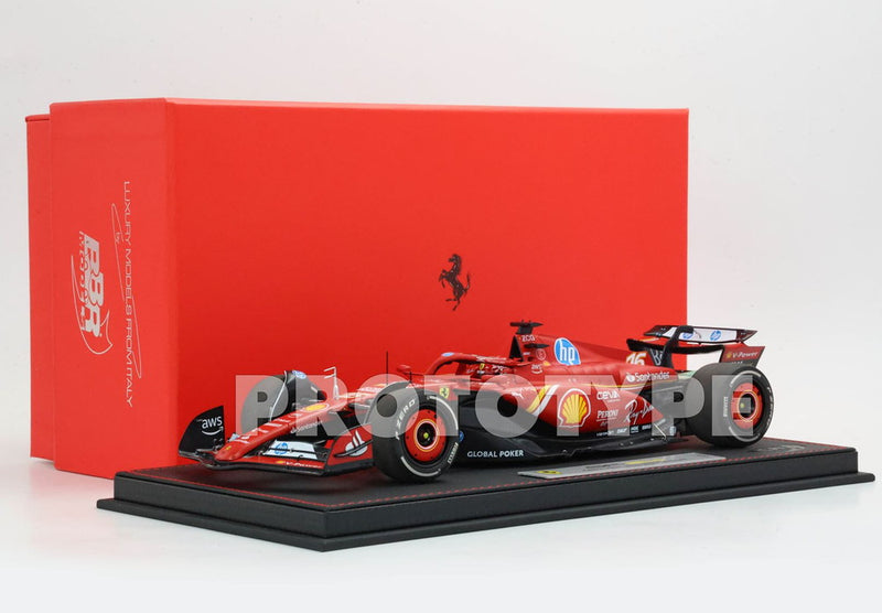 ギャラリービューアに画像をロードする, 【予約】Ferrari SF24 F1 アメリカGP オースティン ウィナー ルクレール ダイキャストスペシャルパック/ BBR 1/18 100台限定ミニカー
