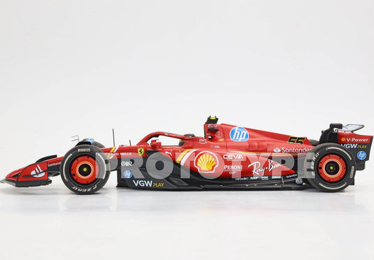 【予約】2026年発売予定FERRARI F1 SF-24 スクーデリアフェラーリ No.55 2024 イタリアGP C.サインツ ショーケース付 レッド ブラック/ BBR 1/18 34台限定ミニカー