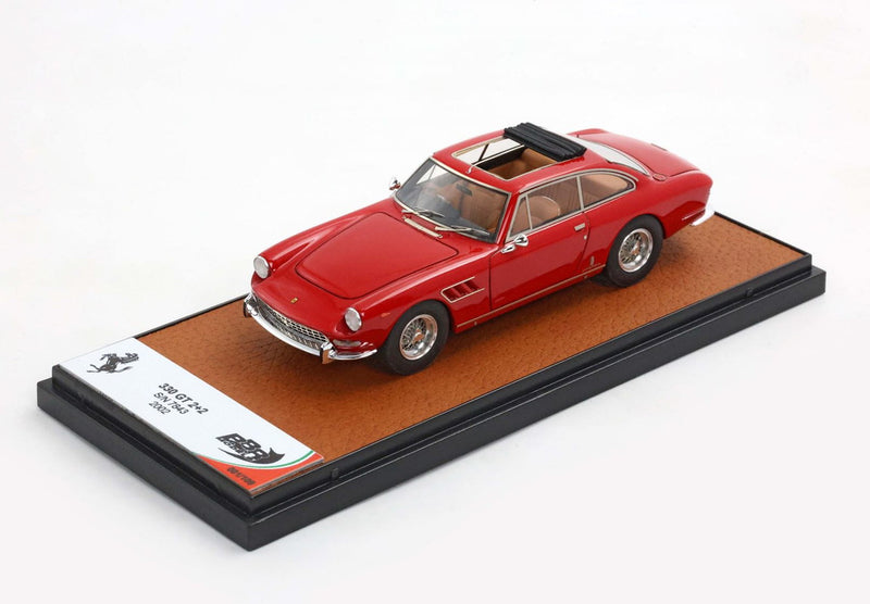 ギャラリービューアに画像をロードする, 【予約】Ferrariフェラーリ 330 GT 2+2 Single light open roof red cuoio interior S/N 7843 / BBR 1/43 ミニカー
