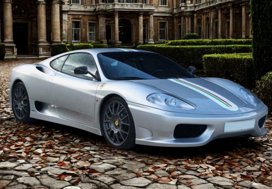 【予約】Ferrariフェラーリ 360 Challenge Stradale Argento Nurburgring with italian stripe / BBR 1/43 ミニカー