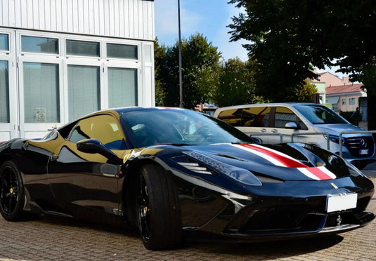 【予約】Ferrariフェラーリ 458 Speciale Nero DS red and white stripe / BBR 1/43 ミニカー
