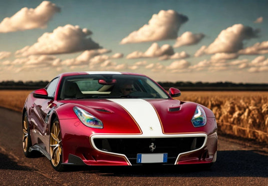 【予約】Ferrariフェラーリ F12 TdF Rosso Rubino white gold stripe / BBR 1/43 ミニカー