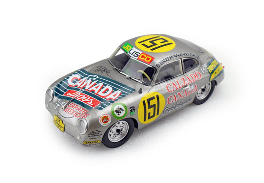 【予約】Porscheポルシェ 356A 4th Carrera Panamericana 1954 Canada Shoes car n151 / BBR 1/18 ミニカー