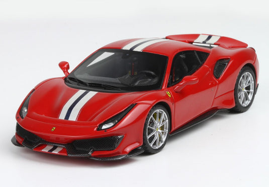 【予約】Ferrariフェラーリ 488 Pista Rosso Corsa stripe Argento Nurburgring blu America / BBR 1/43 ミニカー