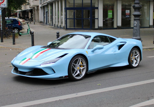 【予約】Ferrariフェラーリ F8 Tributo azzurro la plata with italian stripe / BBR 1/43 ミニカー
