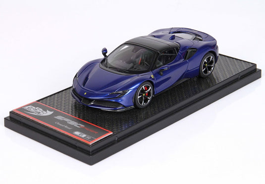 【予約】Ferrariフェラーリ SF90 Spider CLOSED ROOF Blue Electric metall 限定50台 / BBR 1/43 ミニカー