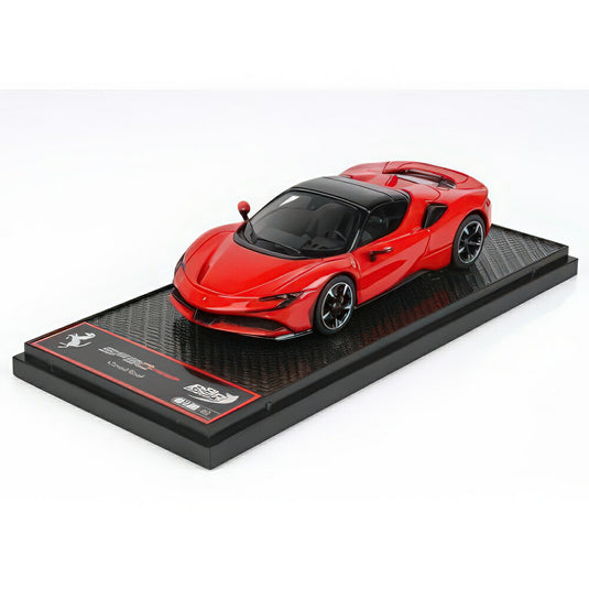 Ferrari Sf90 Stradale ハイブリッド スパイダー 1000Hp クローズドルーフ 2020 ロッソコルサ 322 レッド C249C/ BBR 1/43 ミニカー