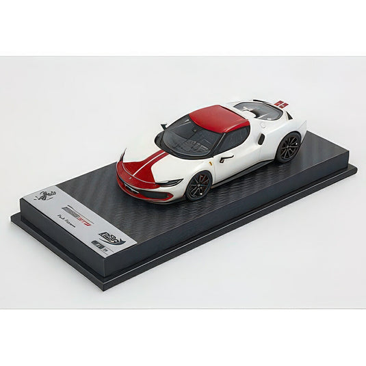フェラーリ 296 アセット フィオラノ ビアンコフジ ルシード レッドルーフ / BBR 1/43 ミニカー