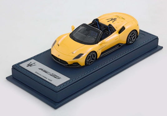 【予約】Maseratiマセラティ MC20 Cielo レザーベース Yellow Genio バードケージリム 限定20台 / BBR 1/43 ミニカー