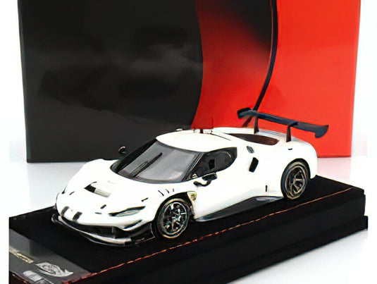 FERRARI 296 GT3 EVO 3.9L TURBO V8 N 0 RACING 2022 BIANCO AVUS WHITE/BBR 1/43ミニカー