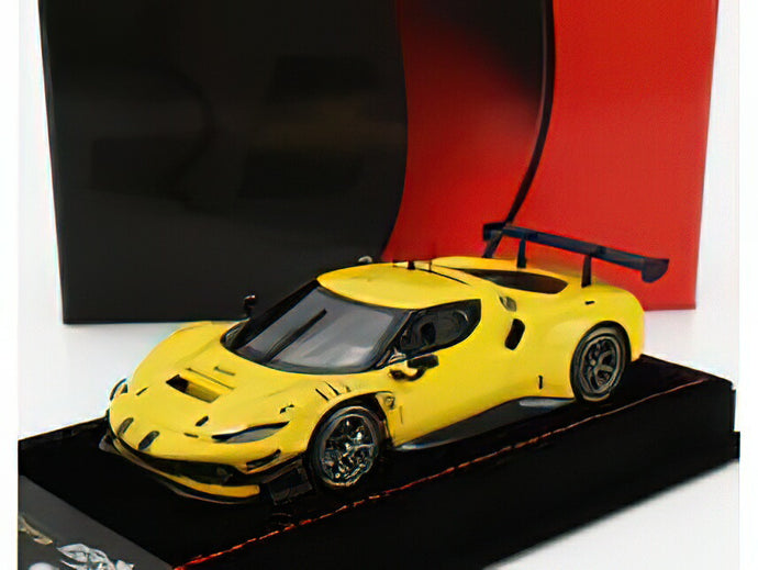 FERRARI 296 GT3 EVO 3.9L TURBO V8 N 0 RACING 2022 GIALLO MODENA YELLOW/BBR 1/43ミニカー