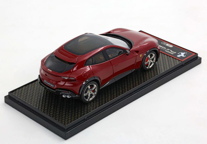 ギャラリービューアに画像をロードする, 【予約】2026年発売予定Ferrari Purosangue 2022 パノラミックルーフ 2023 ロッソムジェロマット ゴールドサイドストライプ/ BBR 1/43 ミニカー
