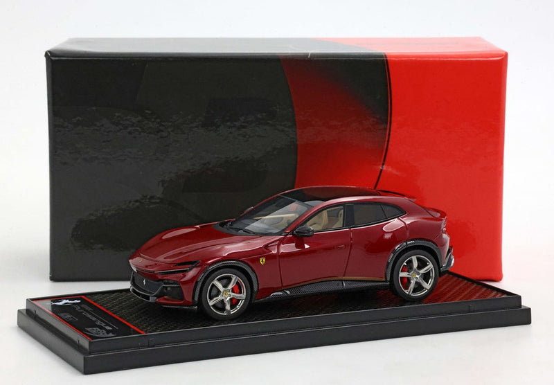ギャラリービューアに画像をロードする, 【予約】2026年発売予定Ferrari Purosangue 2022 パノラミックルーフ 2023 ロッソムジェロマット ゴールドサイドストライプ/ BBR 1/43 ミニカー
