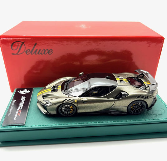 【予約】海外ショップ限定 Ferrari SF90XX Stradale ヴェルデマンゾーニ マット グリーンレザーベース デラックス 限定15個 /BBR 1/43 ミニカー