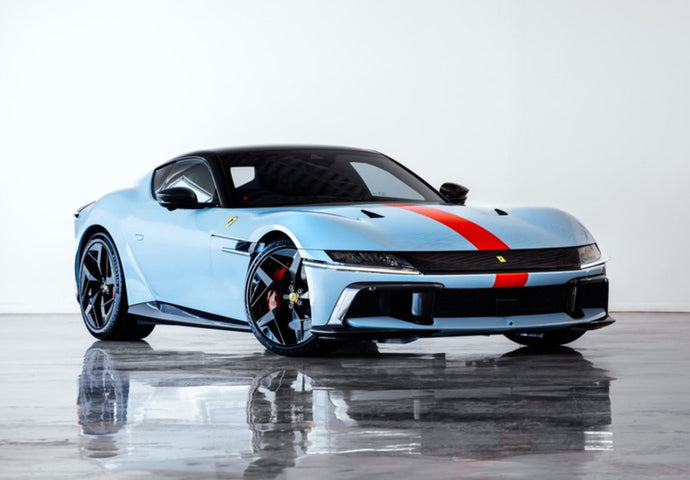 【予約】2026年発売予定Ferrari 12Cilindri Coupe アズーロラプラタ レッドストライプ/ BBR 1/43 ミニカー
