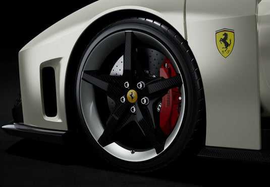 【予約】2026年発売予定Ferrari F80 カーボンオプション ビアンコイタリア バイカラーホイール シルバー＆カーボン/ BBR 1/43 ミニカー