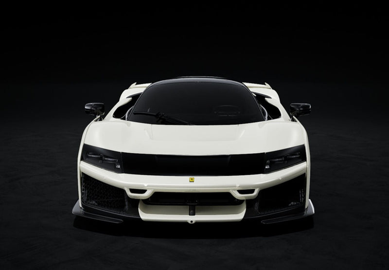 ギャラリービューアに画像をロードする, 【予約】2026年発売予定Ferrari F80 カーボンオプション ビアンコイタリア バイカラーホイール シルバー＆カーボン/ BBR 1/43 ミニカー
