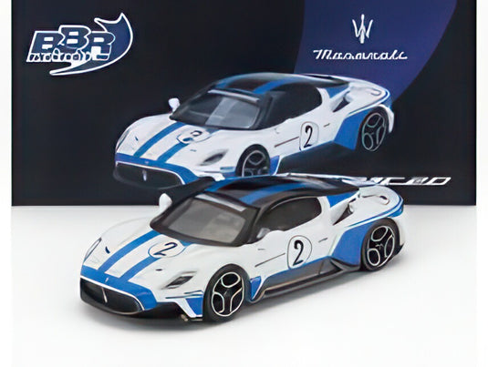 MASERATI MC20 2号車 レーシング パフォーマンスエクスペリエンス 2024 ホワイト ブルー/ BBR 1/64 ミニカー