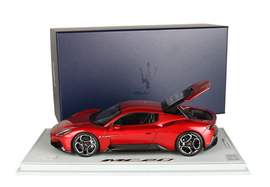 【予約】Maserati MC20 フルオープンダイキャスト メタリックレッドヴィンチェンテ ショーケース付属/ BBR 1/18 100台限定ミニカー