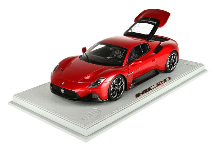 【予約】Maserati MC20 フルオープンダイキャスト メタリックレッドヴィンチェンテ ショーケース付属/ BBR 1/18 100台限定ミニカー