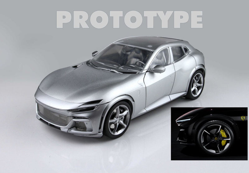 ギャラリービューアに画像をロードする, 【予約】Ferrari Purosangue フルオープンダイキャスト ネロプロサングエ ポリフォーム/ BBR 1/18 ミニカー
