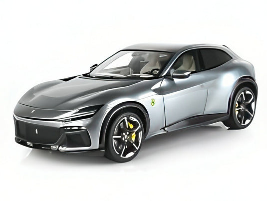 【予約】2025年発売予定FERRARI プロサングエ SUV パノラミックルーフ 2022 ショーケース付き グリジオ・ティターニオ グレー/ BBR 1/18 ミニカー