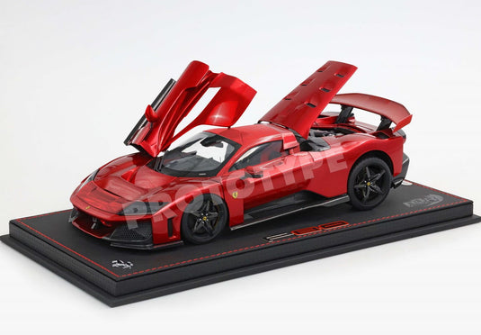 【予約】Ferrariフェラーリ F80 metal diecast full open Rosso Supercar carbon wheels red front / BBR 1/18 ミニカー