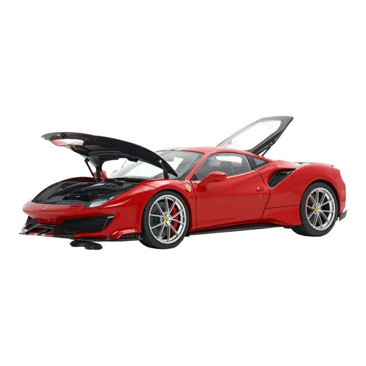 【予約】2026年発売予定 Ferrariフェラーリ 488 PISTA 2018 メタリックレッド 開閉機構付き / BBR 1/18 ミニカー