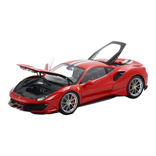 【予約】2026年発売予定 Ferrariフェラーリ 488 Pista 2018 メタリックレッド 開閉機構付き ディスプレイケース付き / BBR 1/18 ミニカー