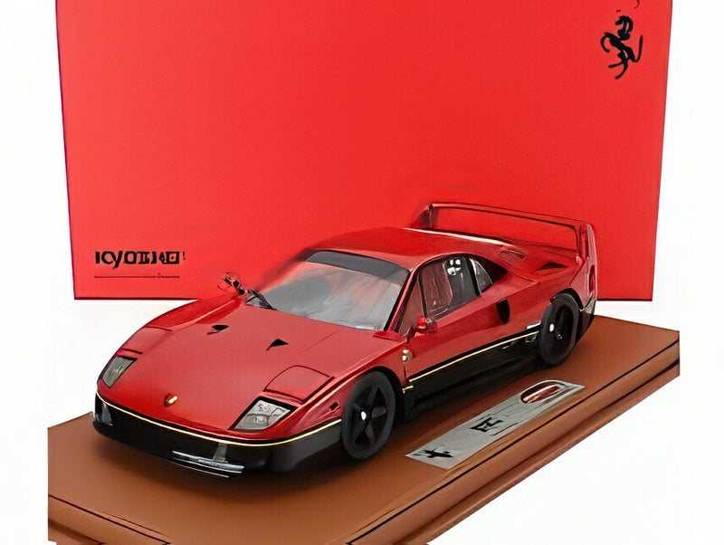 ギャラリービューアに画像をロードする, 【予約】Ferrari F40 レッドブラック ゴールドストライプ BBR-Kyosho/ BBR 1/18 102台限定ミニカー
