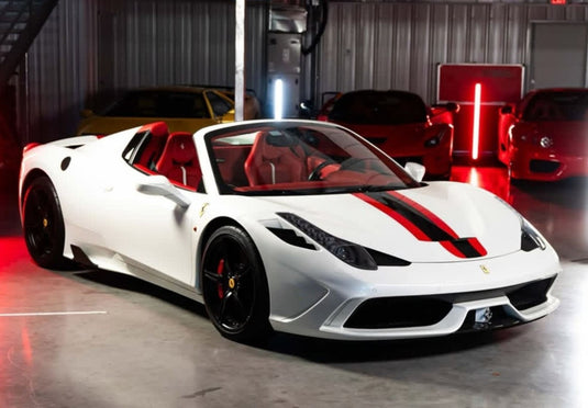 【予約】Ferrariフェラーリ 458 Speciale A spider Bianco Italia black red stripe / BBR 1/18 ミニカー