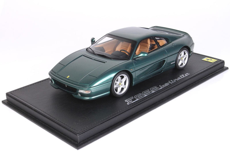 ギャラリービューアに画像をロードする, 【予約】Ferrari F355 Berlinetta 1994 マニュアルギア ヴェルデピノメタリック ベージュインテリア/ BBR 1/18 ミニカー
