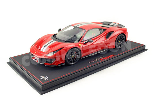 【予約】Ferrariフェラーリ 488 PISTA Rosso Corsa with Carbon wheels and wing / BBR 1/18 ミニカー