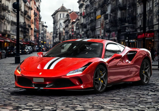 【予約】Ferrariフェラーリ F8 Tributo rosso corsa argento nurburgring black stripe / BBR 1/18 ミニカー