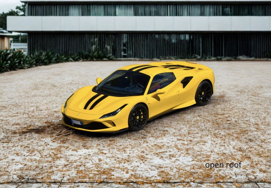 【予約】Ferrariフェラーリ F8 Tributo spider giallo modena with black stripes / BBR 1/18 ミニカー