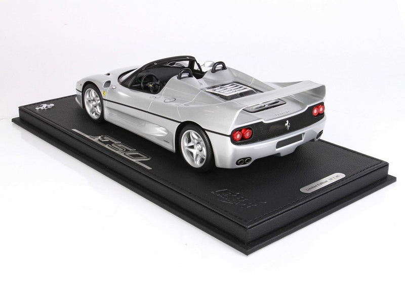 ギャラリービューアに画像をロードする, 【予約】Ferrari F50 クーペ 1995 スパイダーバージョン メタリックシルバーニュルブルクリンク/ BBR 1/18 48台限定ミニカー
