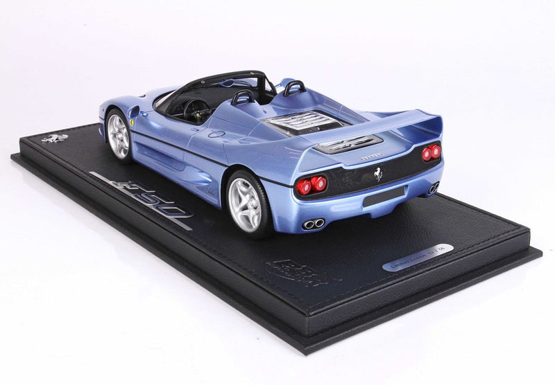 ギャラリービューアに画像をロードする, 【予約】Ferrari F50 クーペ 1995 スパイダーバージョン カリフォルニアライトブルーメタリック/ BBR 1/18 56台限定ミニカー
