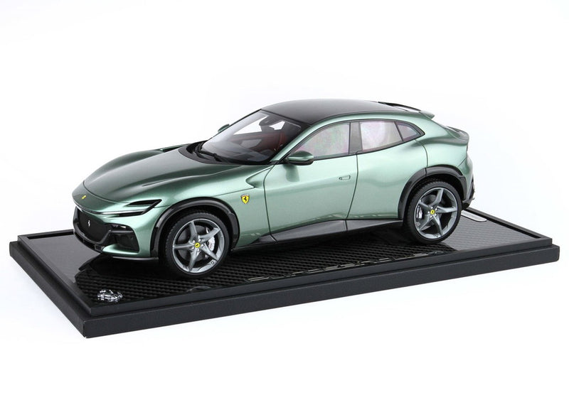 ギャラリービューアに画像をロードする, 【予約】Ferrari Purosangue ピエロフェラーリ カーボンベース ドラグリーン スペシャルパック/ BBR 1/18 30台限定ミニカー
