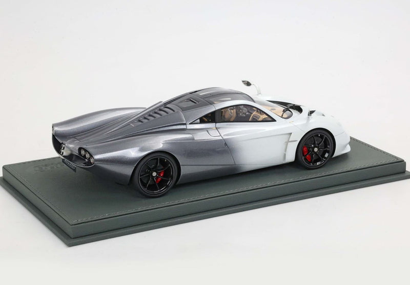 ギャラリービューアに画像をロードする, 【予約】Pagani Huayra Codalunga ビアンコマルタ フェラーリグリージョシルバーストーンシェード/ BBR 1/18 200台限定ミニカー
